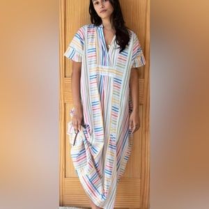 Emerson Fry Rainbow Stripe Caftan